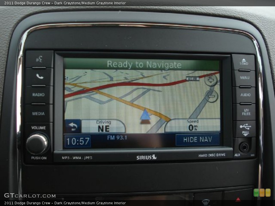 Dark Graystone/Medium Graystone Interior Navigation for the 2011 Dodge Durango Crew #53432242
