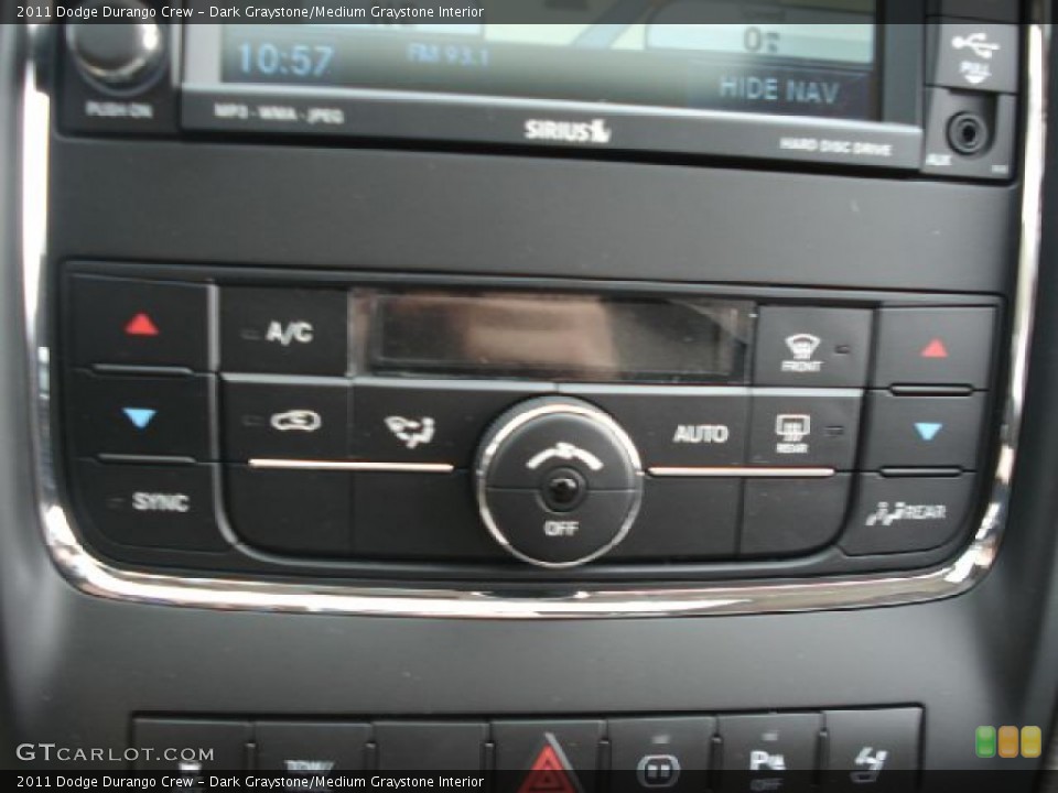 Dark Graystone/Medium Graystone Interior Controls for the 2011 Dodge Durango Crew #53432257