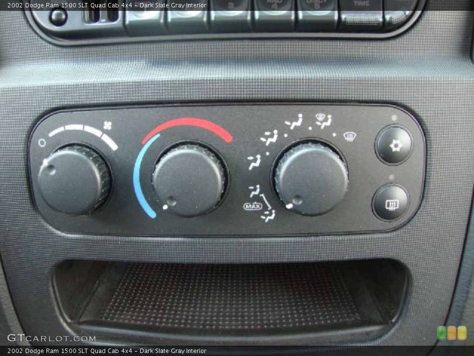 Dark Slate Gray Interior Controls for the 2002 Dodge Ram 1500 SLT Quad Cab 4x4 #53439947