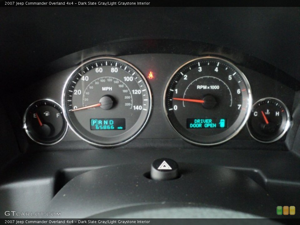 Dark Slate Gray/Light Graystone Interior Gauges for the 2007 Jeep Commander Overland 4x4 #53440425
