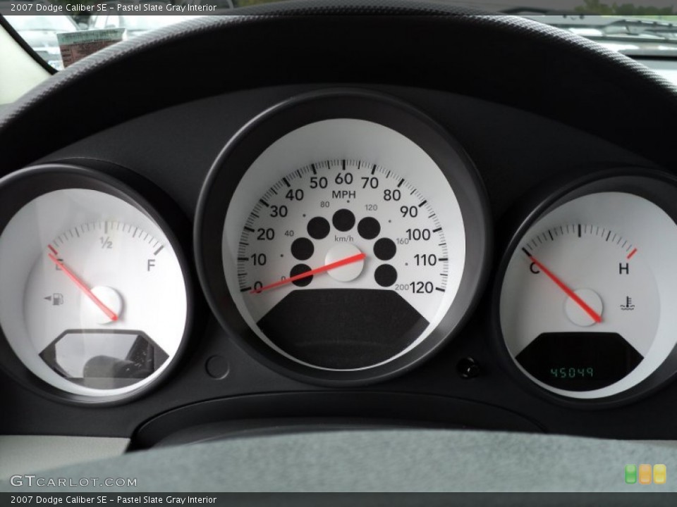 Pastel Slate Gray Interior Gauges for the 2007 Dodge Caliber SE #53441503