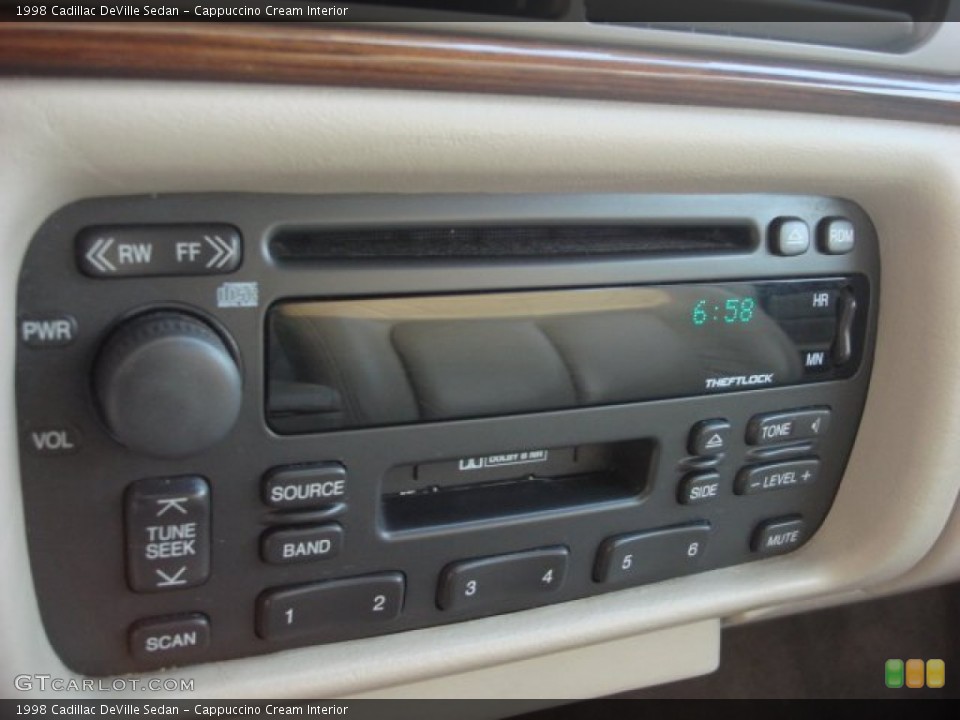 Cappuccino Cream Interior Audio System for the 1998 Cadillac DeVille Sedan #53441702