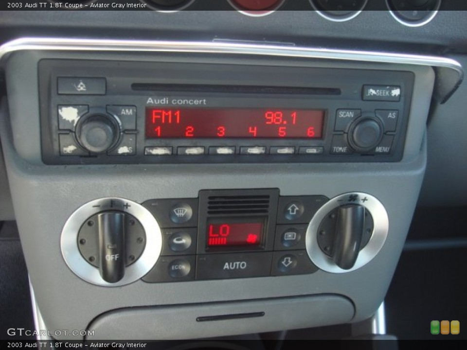 Aviator Gray Interior Audio System for the 2003 Audi TT 1.8T Coupe #53444648