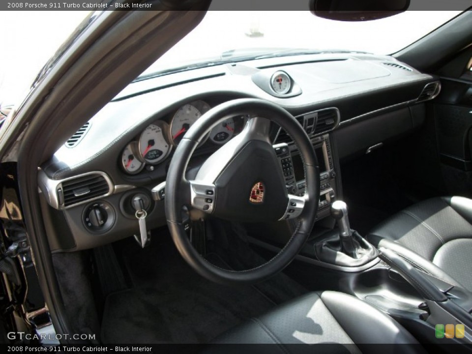 Black Interior Photo for the 2008 Porsche 911 Turbo Cabriolet #53446729