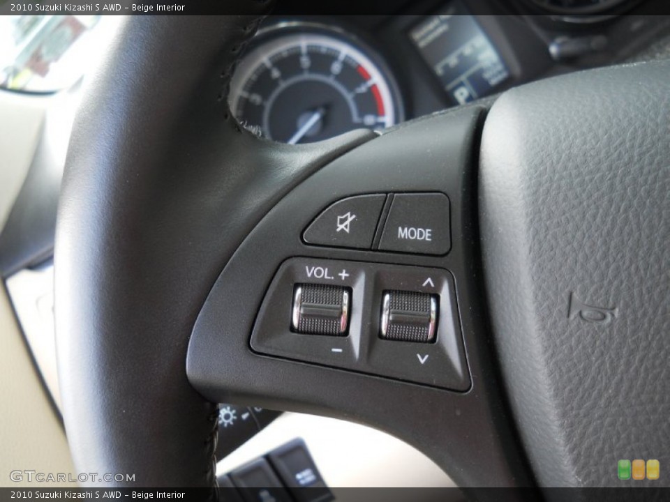 Beige Interior Controls for the 2010 Suzuki Kizashi S AWD #53447603
