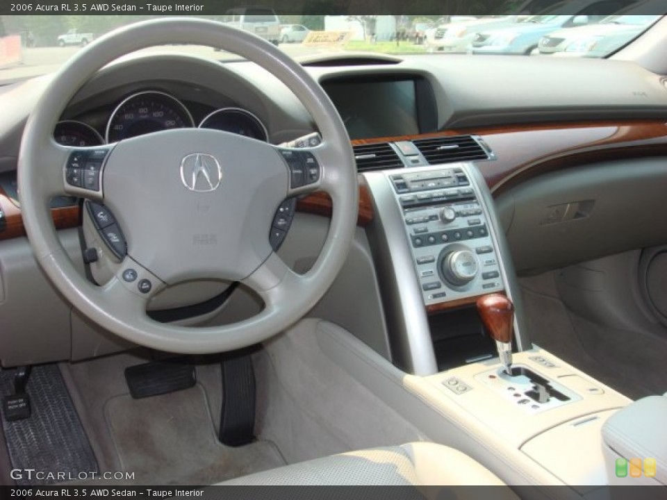 Taupe Interior Dashboard for the 2006 Acura RL 3.5 AWD Sedan #53452331