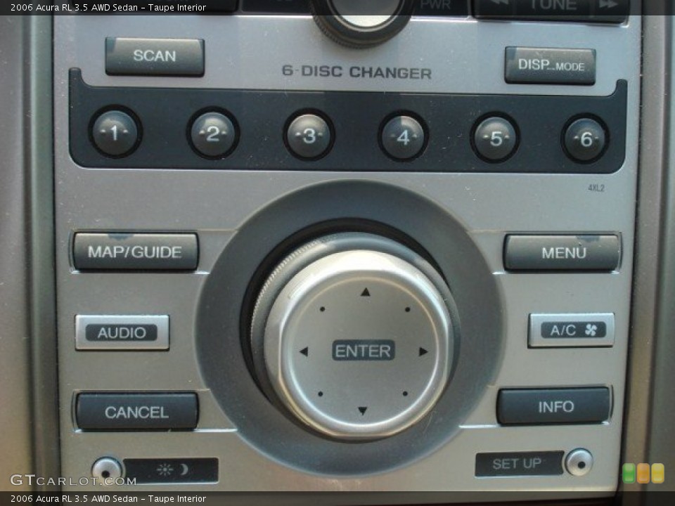 Taupe Interior Controls for the 2006 Acura RL 3.5 AWD Sedan #53452421