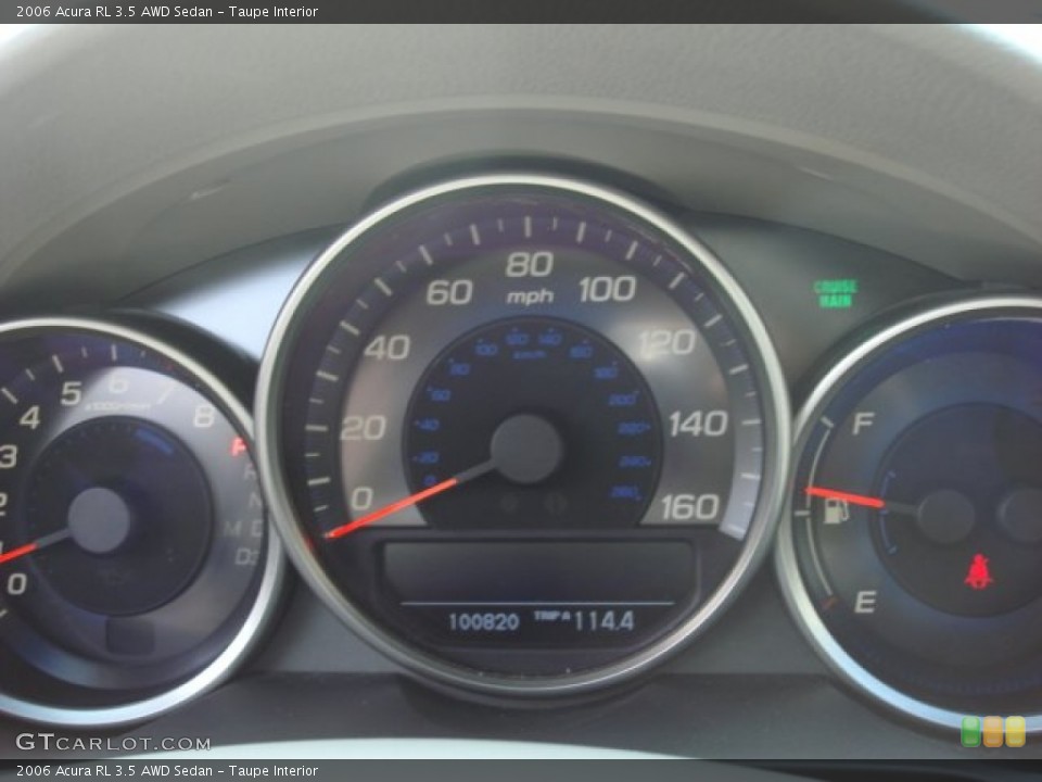 Taupe Interior Gauges for the 2006 Acura RL 3.5 AWD Sedan #53452464