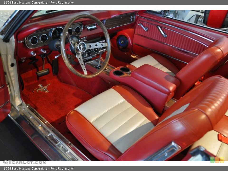 Pony Red Interior Photo for the 1964 Ford Mustang Convertible #53452507