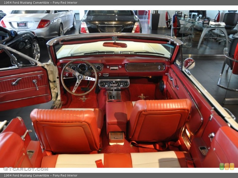 Pony Red Interior Photo for the 1964 Ford Mustang Convertible #53452534