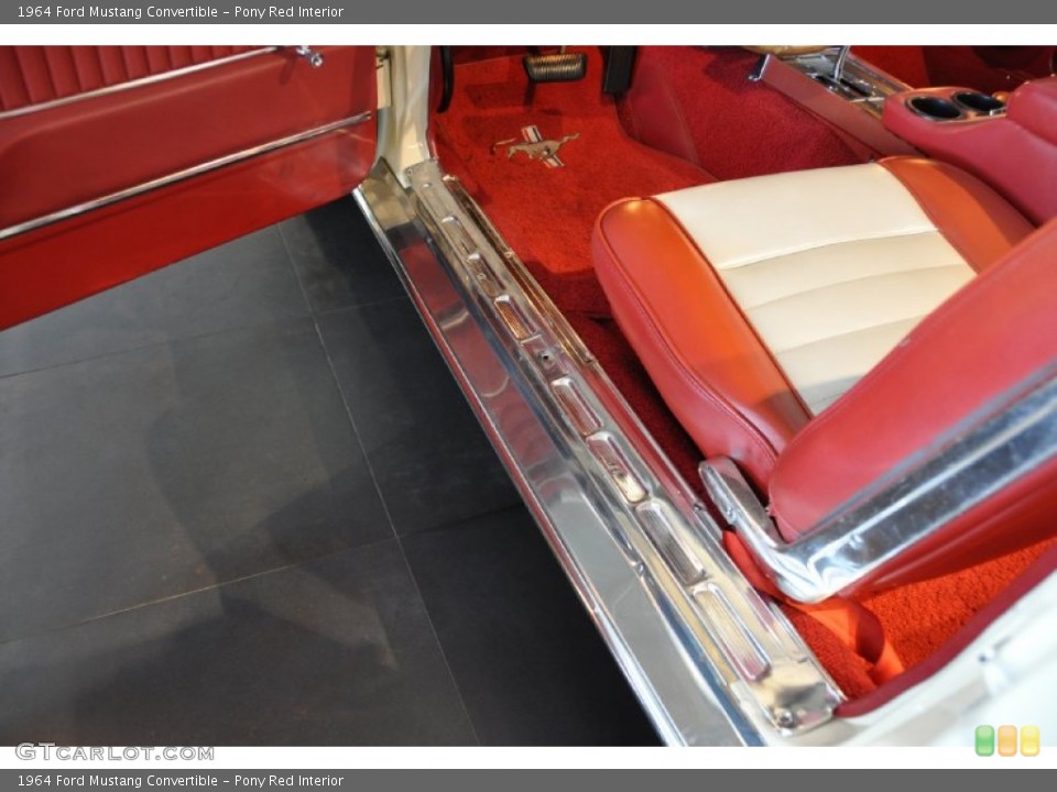 Pony Red Interior Photo for the 1964 Ford Mustang Convertible #53452565