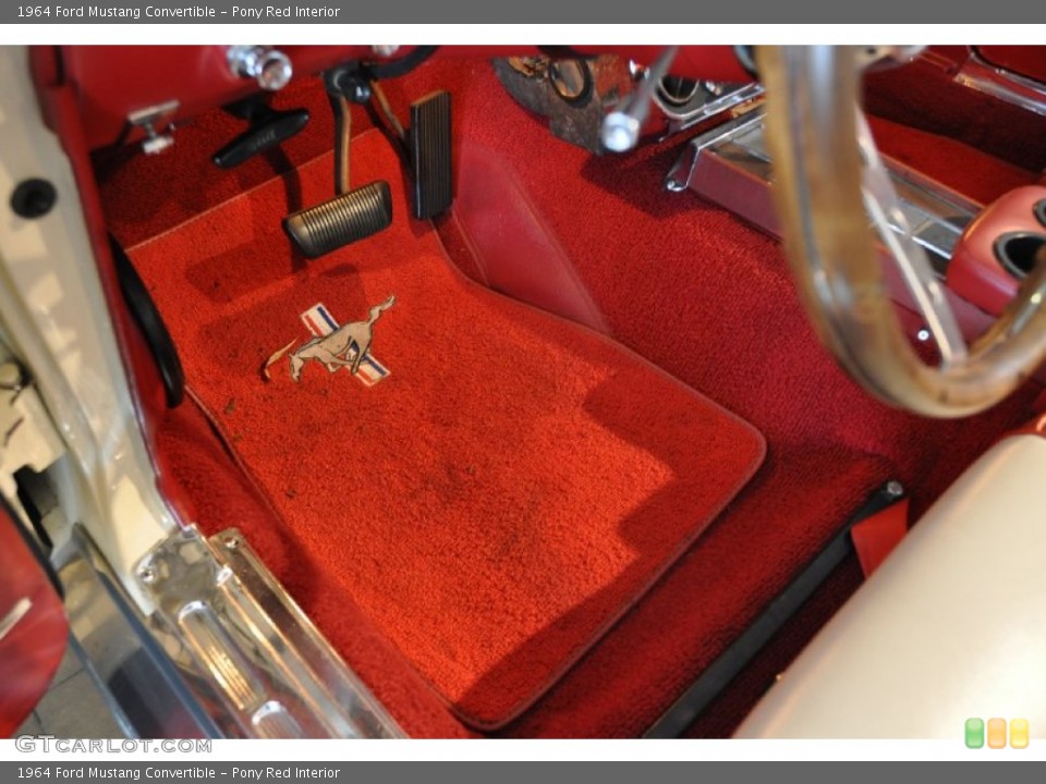 Pony Red Interior Photo for the 1964 Ford Mustang Convertible #53452577