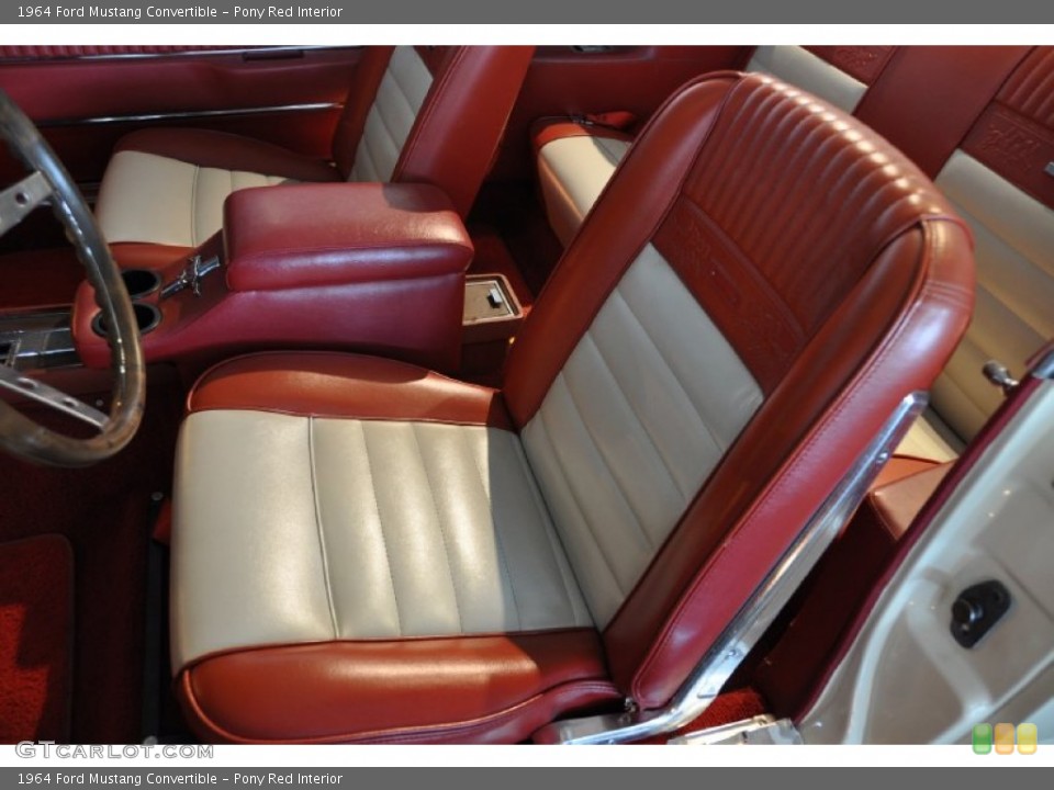 Pony Red Interior Photo for the 1964 Ford Mustang Convertible #53452591