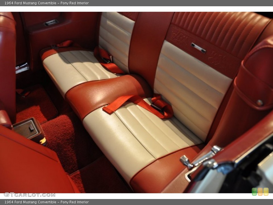 Pony Red Interior Photo for the 1964 Ford Mustang Convertible #53452619