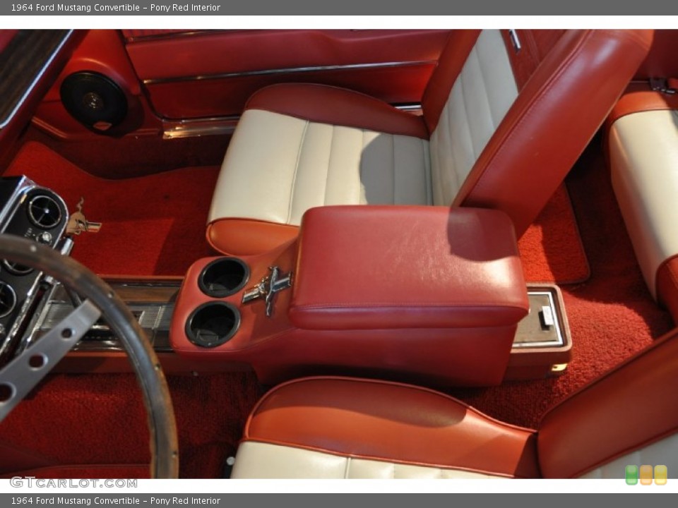 Pony Red Interior Photo for the 1964 Ford Mustang Convertible #53452634