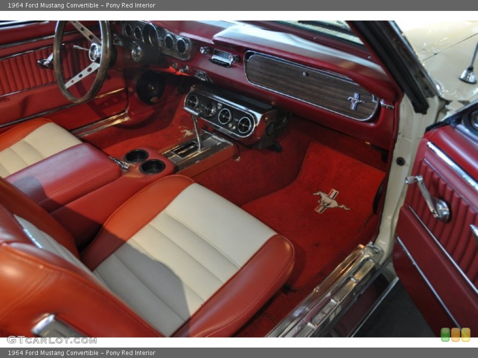 Pony Red Interior Photo for the 1964 Ford Mustang Convertible #53452649