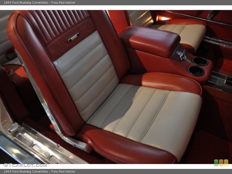 Pony Red Interior Photo for the 1964 Ford Mustang Convertible #53452664