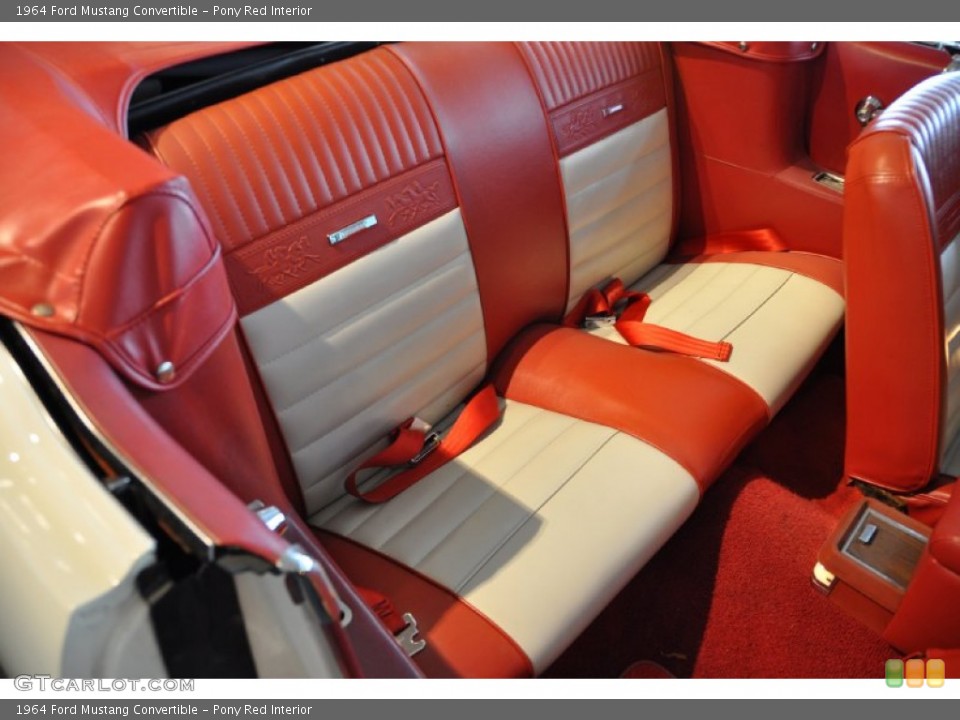 Pony Red Interior Photo for the 1964 Ford Mustang Convertible #53452694