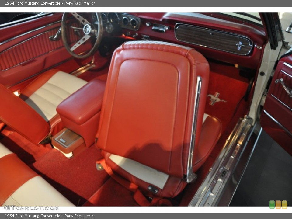 Pony Red Interior Photo for the 1964 Ford Mustang Convertible #53452709