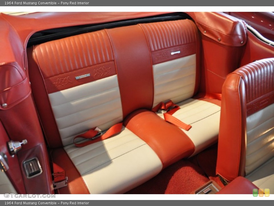 Pony Red Interior Photo for the 1964 Ford Mustang Convertible #53452739