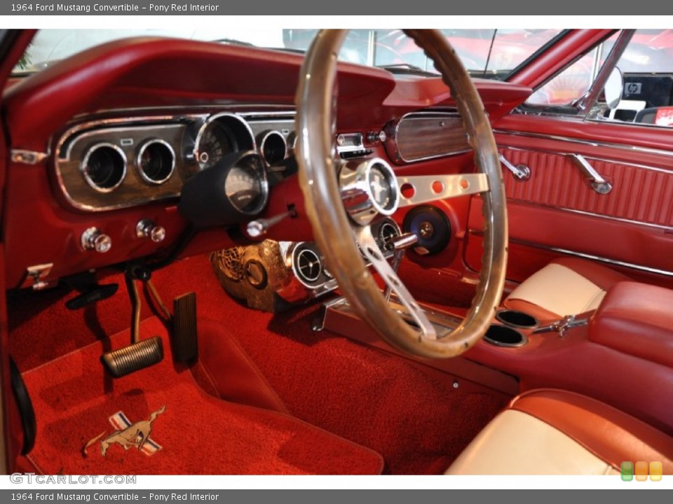 Pony Red Interior Photo for the 1964 Ford Mustang Convertible #53452765