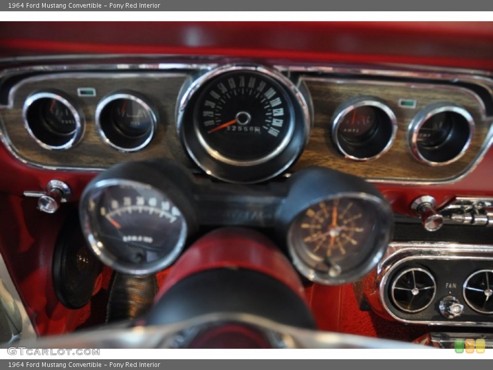 Pony Red Interior Gauges for the 1964 Ford Mustang Convertible #53452781