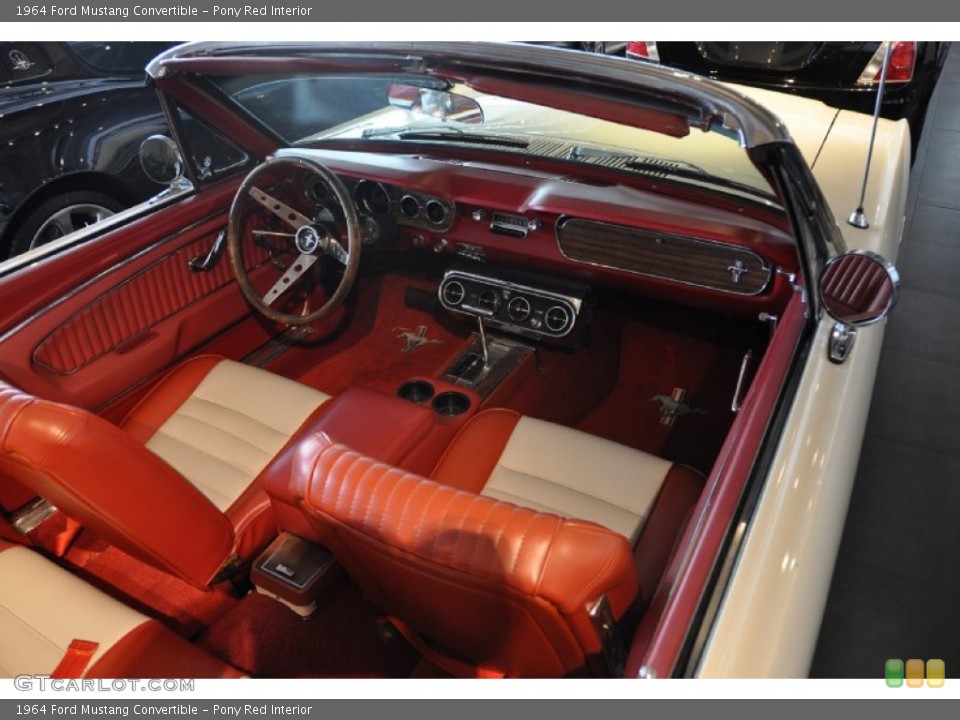 Pony Red Interior Photo for the 1964 Ford Mustang Convertible #53452838