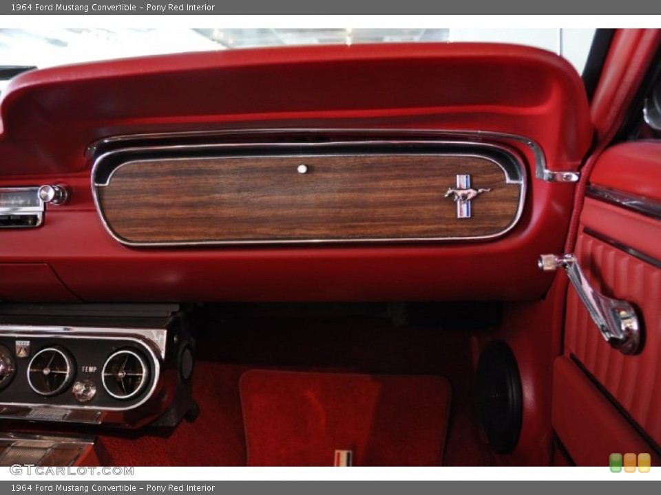 Pony Red Interior Dashboard for the 1964 Ford Mustang Convertible #53452853