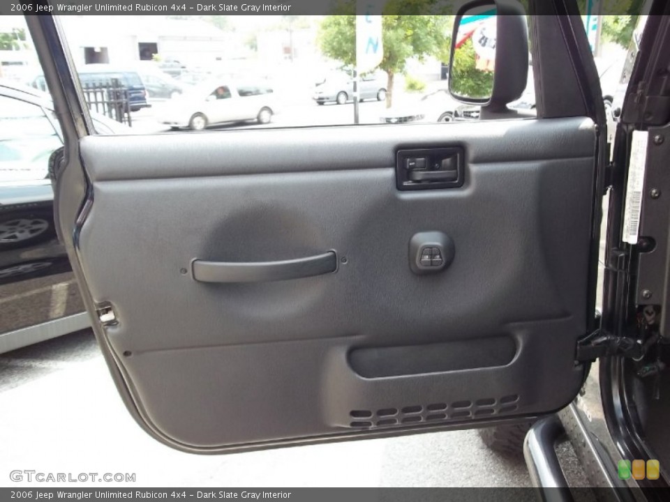 Dark Slate Gray Interior Door Panel for the 2006 Jeep Wrangler Unlimited Rubicon 4x4 #53453270