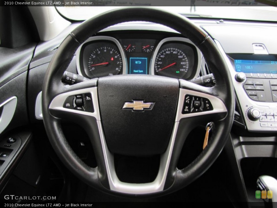 Jet Black Interior Steering Wheel for the 2010 Chevrolet Equinox LTZ AWD #53454689