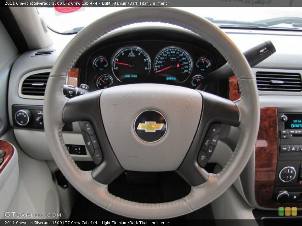 Light Titanium/Dark Titanium Interior Steering Wheel for the 2011 Chevrolet Silverado 1500 LTZ Crew Cab 4x4 #53456177