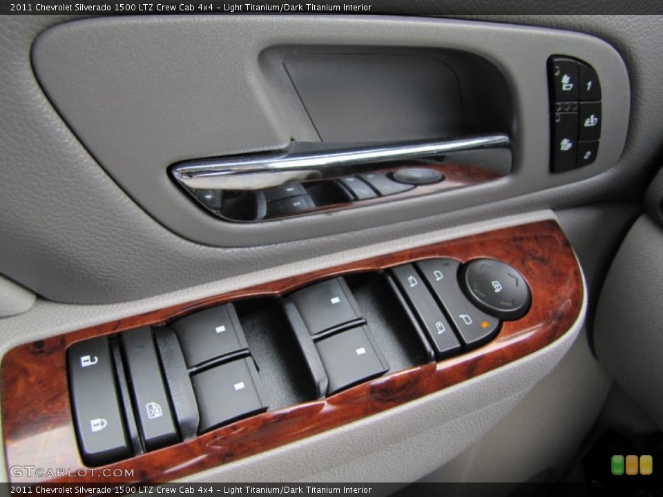 Light Titanium/Dark Titanium Interior Controls for the 2011 Chevrolet Silverado 1500 LTZ Crew Cab 4x4 #53456234
