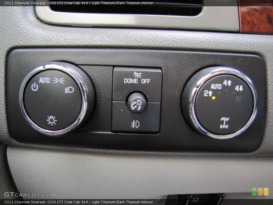 Light Titanium/Dark Titanium Interior Controls for the 2011 Chevrolet Silverado 1500 LTZ Crew Cab 4x4 #53456250