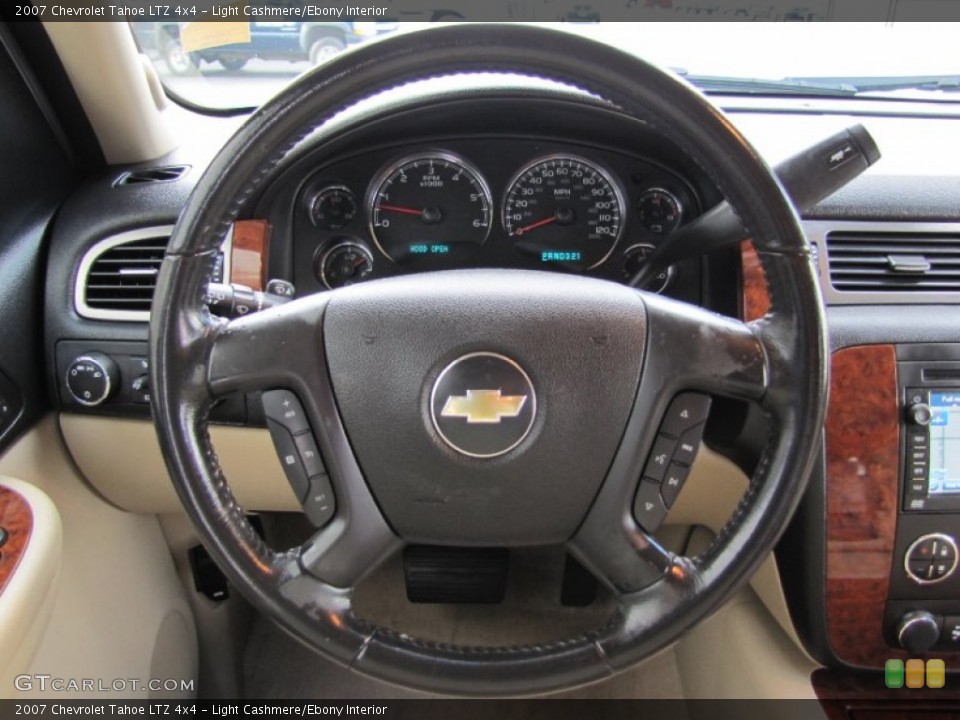 Light Cashmere/Ebony Interior Steering Wheel for the 2007 Chevrolet Tahoe LTZ 4x4 #53456705
