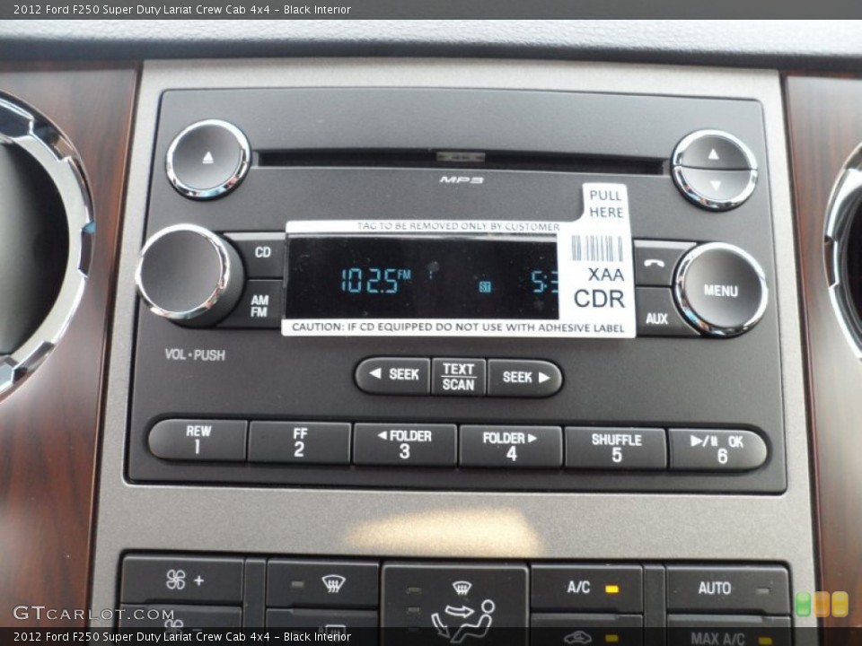 Black Interior Audio System for the 2012 Ford F250 Super Duty Lariat Crew Cab 4x4 #53457363