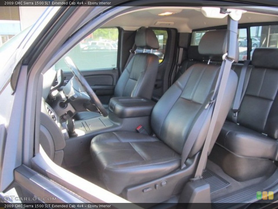 Ebony Interior Photo for the 2009 GMC Sierra 1500 SLT Extended Cab 4x4 #53459279