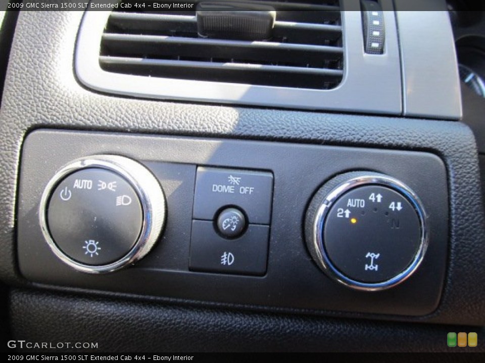 Ebony Interior Controls for the 2009 GMC Sierra 1500 SLT Extended Cab 4x4 #53459381
