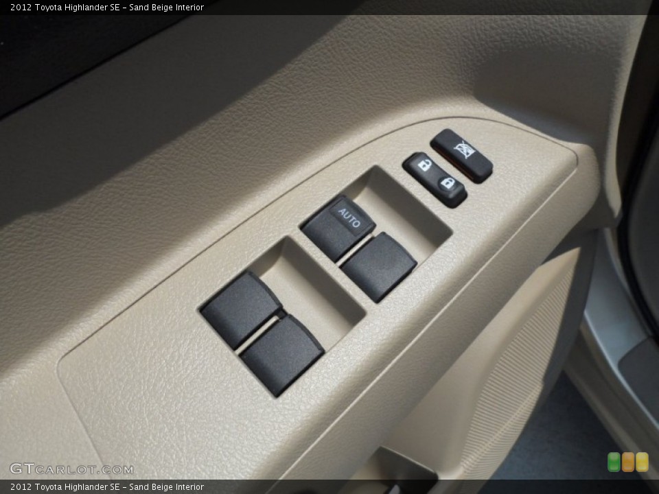 Sand Beige Interior Controls for the 2012 Toyota Highlander SE #53459564