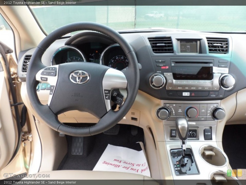 Sand Beige Interior Controls for the 2012 Toyota Highlander SE #53459624