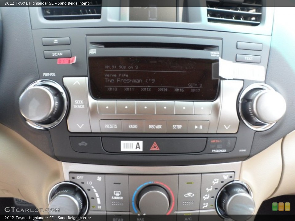 Sand Beige Interior Audio System for the 2012 Toyota Highlander SE #53459669