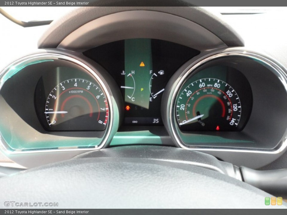 Sand Beige Interior Gauges for the 2012 Toyota Highlander SE #53459741