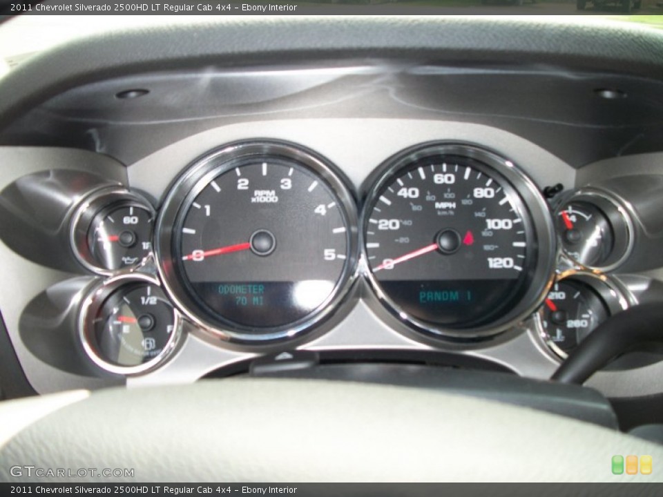 Ebony Interior Gauges for the 2011 Chevrolet Silverado 2500HD LT Regular Cab 4x4 #53460675
