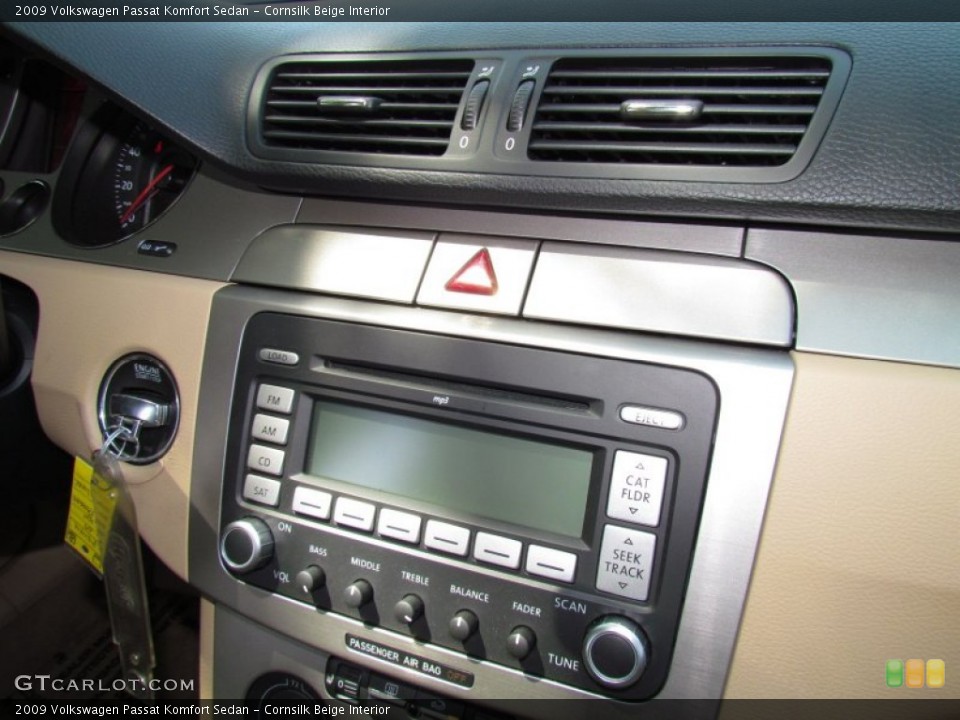 Cornsilk Beige Interior Audio System for the 2009 Volkswagen Passat Komfort Sedan #53461255
