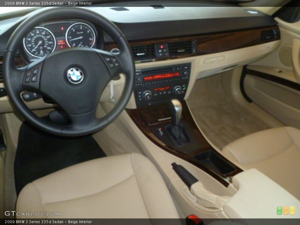 Beige Interior Prime Interior for the 2009 BMW 3 Series 335d Sedan #53464489