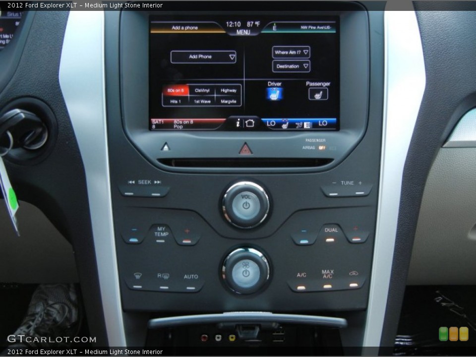 Medium Light Stone Interior Controls for the 2012 Ford Explorer XLT #53465695