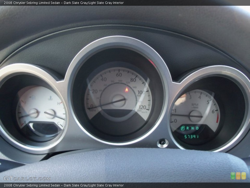 Dark Slate Gray/Light Slate Gray Interior Gauges for the 2008 Chrysler Sebring Limited Sedan #53466111