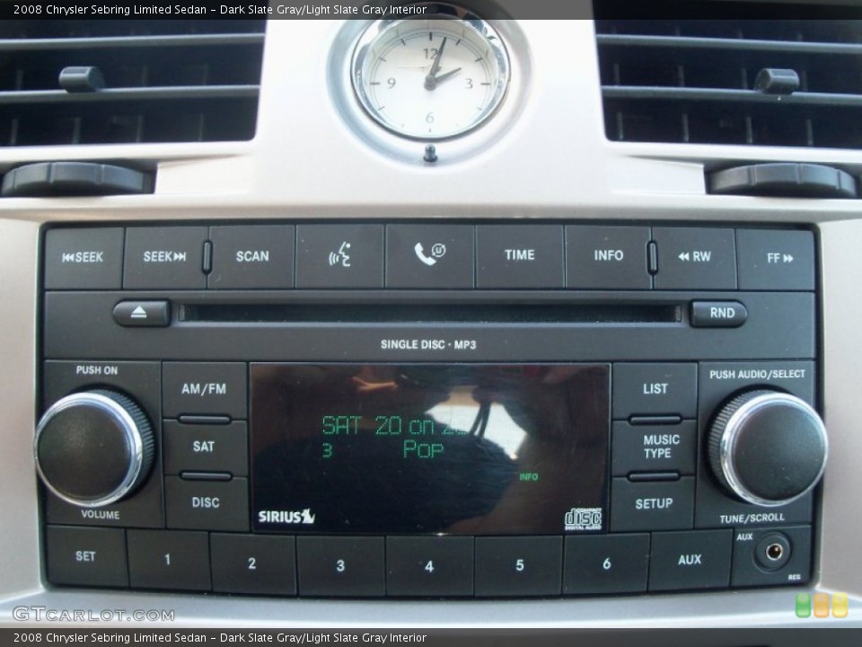 Dark Slate Gray/Light Slate Gray Interior Audio System for the 2008 Chrysler Sebring Limited Sedan #53466139