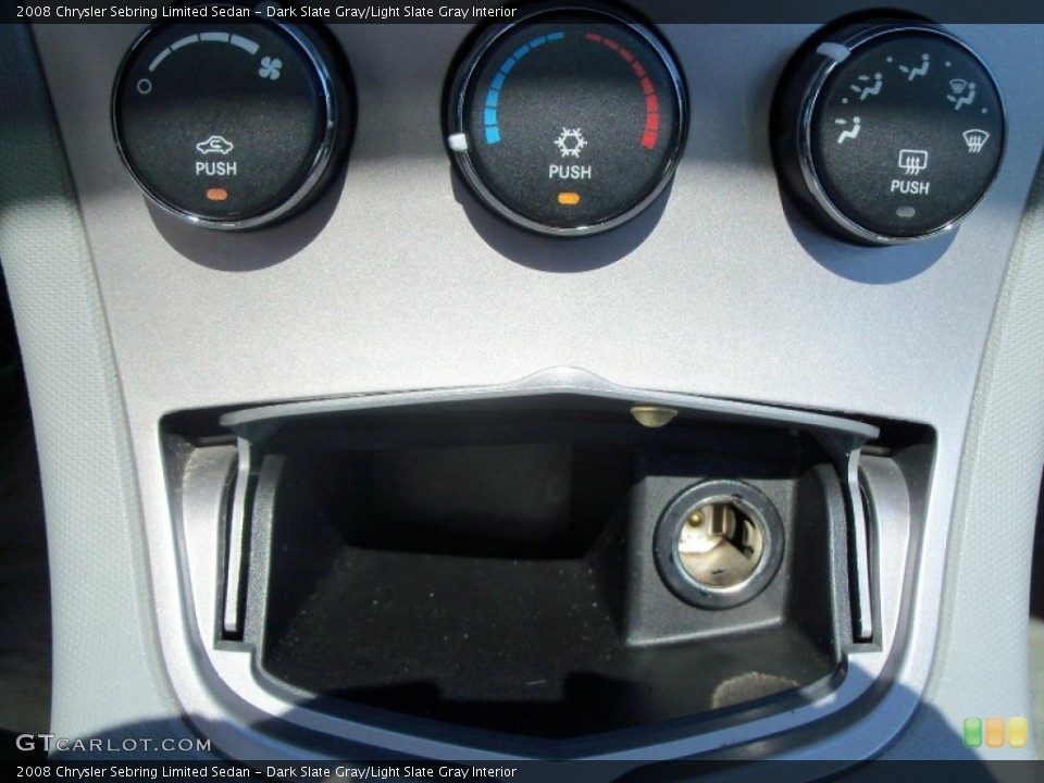 Dark Slate Gray/Light Slate Gray Interior Controls for the 2008 Chrysler Sebring Limited Sedan #53466149