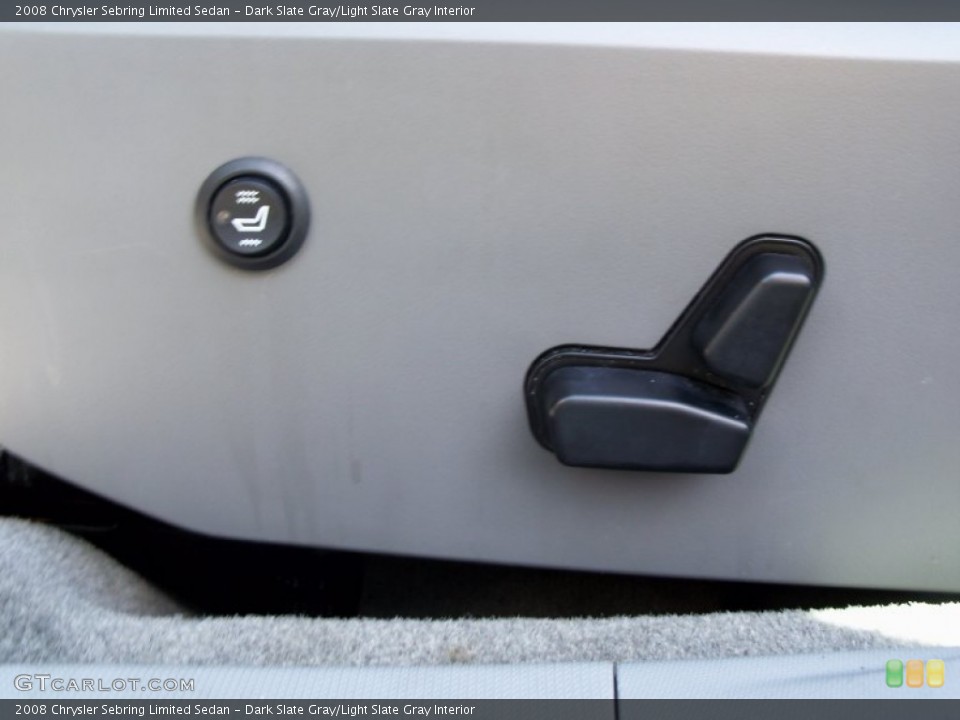 Dark Slate Gray/Light Slate Gray Interior Controls for the 2008 Chrysler Sebring Limited Sedan #53466163