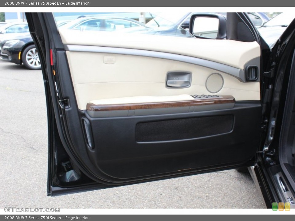 Beige Interior Door Panel for the 2008 BMW 7 Series 750i Sedan #53466886